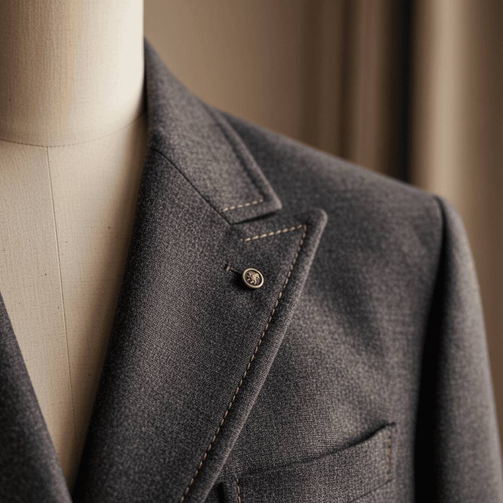 Premium jacket materials close-up